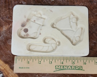 Vintage Slip Cast Mold- Ceramic- Simple Ornaments- Christmas- Kimple