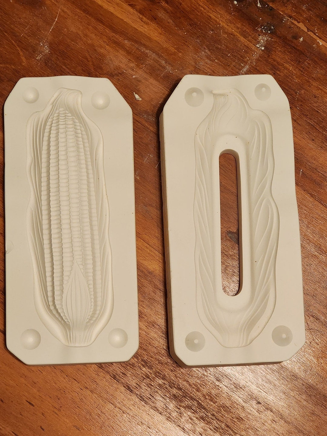 Vintage Slip Cast Mold Ceramic Corn Cob Dish 2 Etsy