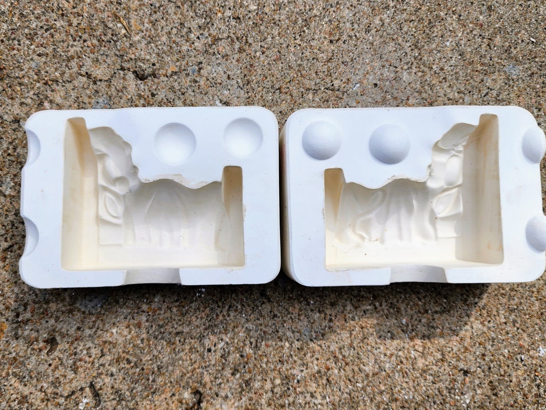 Vintage Slip Cast Mold Ceramic Mouse Sleeping in Bed Etsy