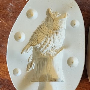 Vintage Slip Cast Mold- Ceramic- Small Realistic Owl