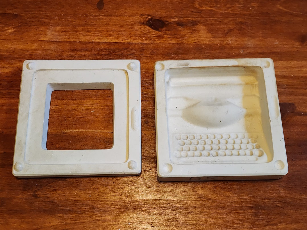 Vintage Slip Cast Mold Ceramic Typewriter Tray Etsy