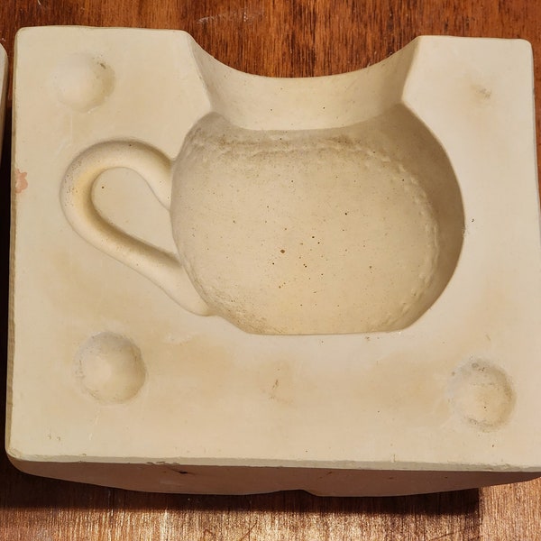 Vintage Slip Cast Mold- Ceramic- Baseball Mug