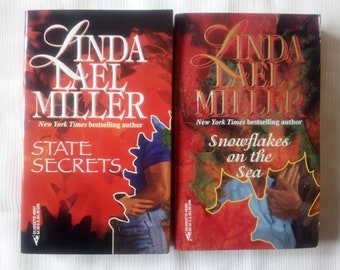 Set of 2 Linda Lael Miller books, State Secrets by Linda Lael Miller, Snowflakes on the Sea by Linda Lael Miller, Harlequin Romance Books