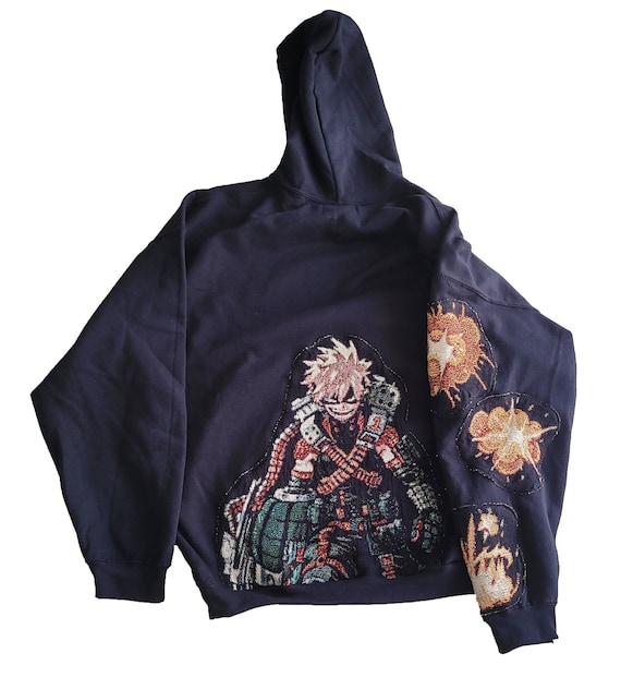 Anime Deku Tapestry Hoodie Handmade Cute Hoodies Hoodie for Her
