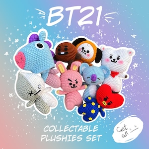 Dreamy BT21 Amigurumi Plush Toy - Handcrafted Collectible for BTS  Fans