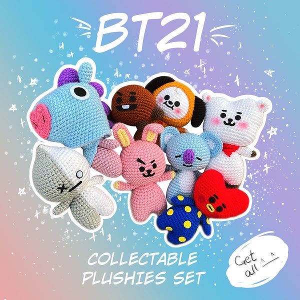 Dreamy BT21 Amigurumi Plush Toy - Handcrafted Collectible for BTS  Fans