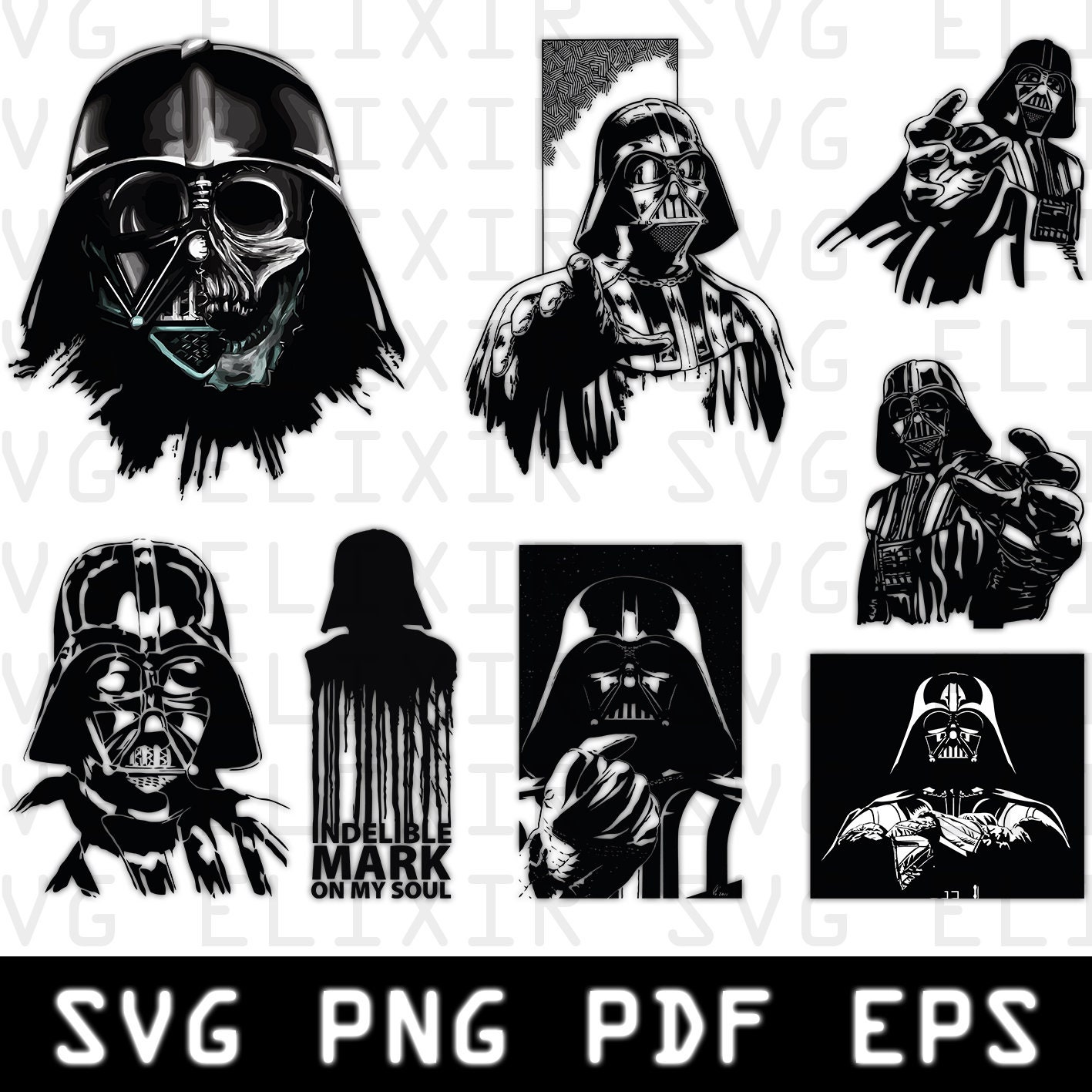 Darth Vader SVG Darth Vader Vector Darth Vader Silhouette - Etsy Canada