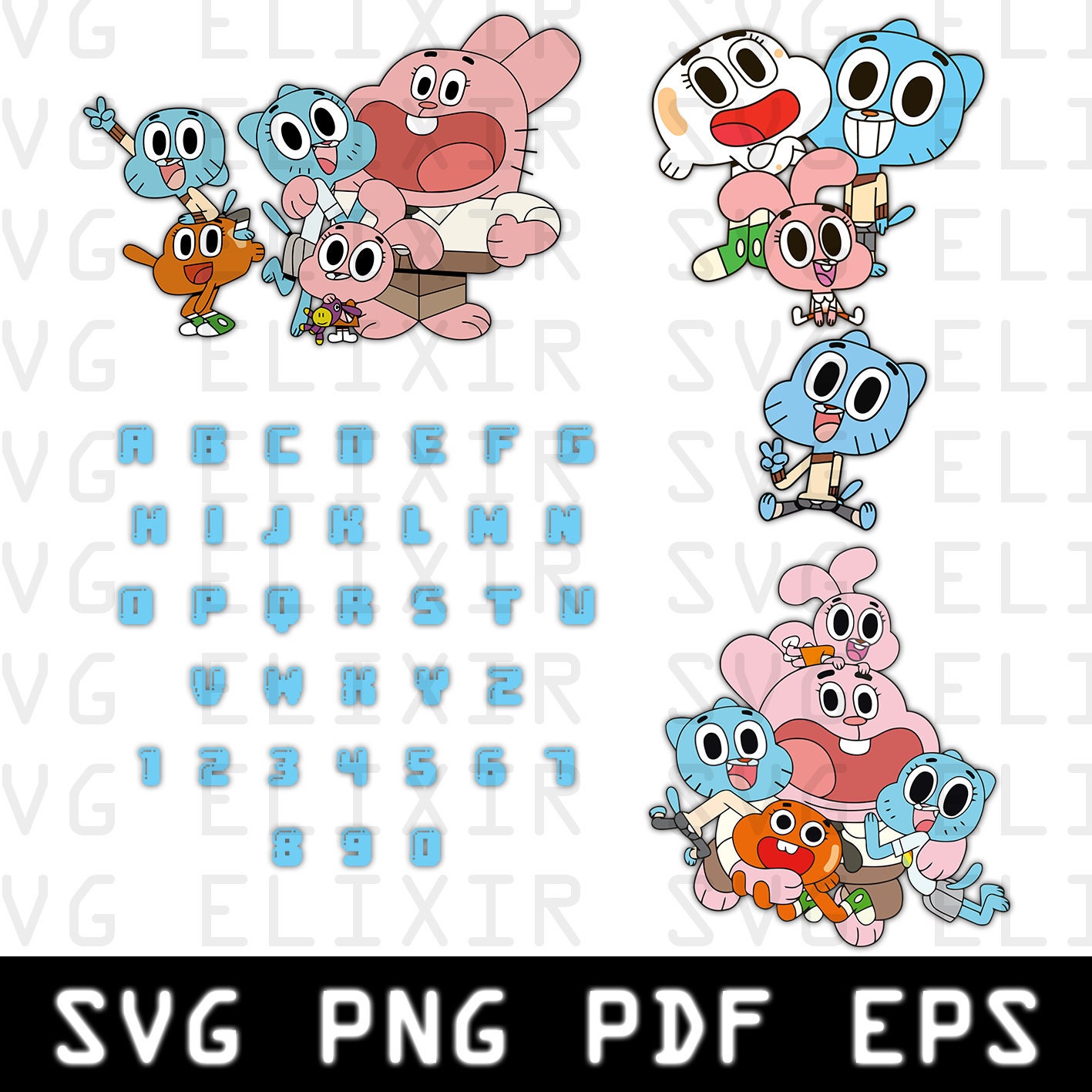 Gumball SVG Gumball Vector Gumball Cricut Darwin Watterson Etsy Espa a