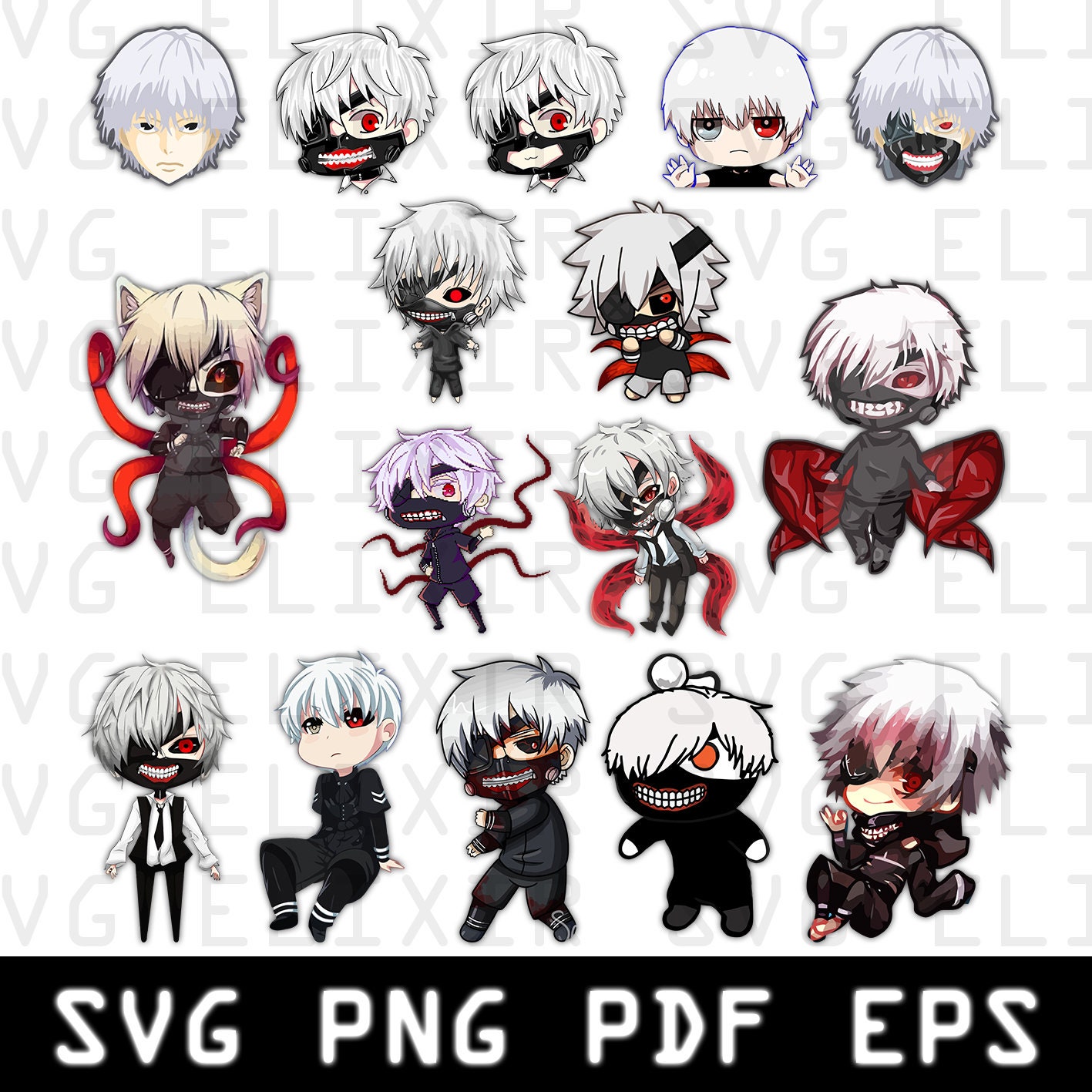 20pcs Tokyo Ghoul Stickers Anime Ken Touka Manga Vinyl Decal Buy 2