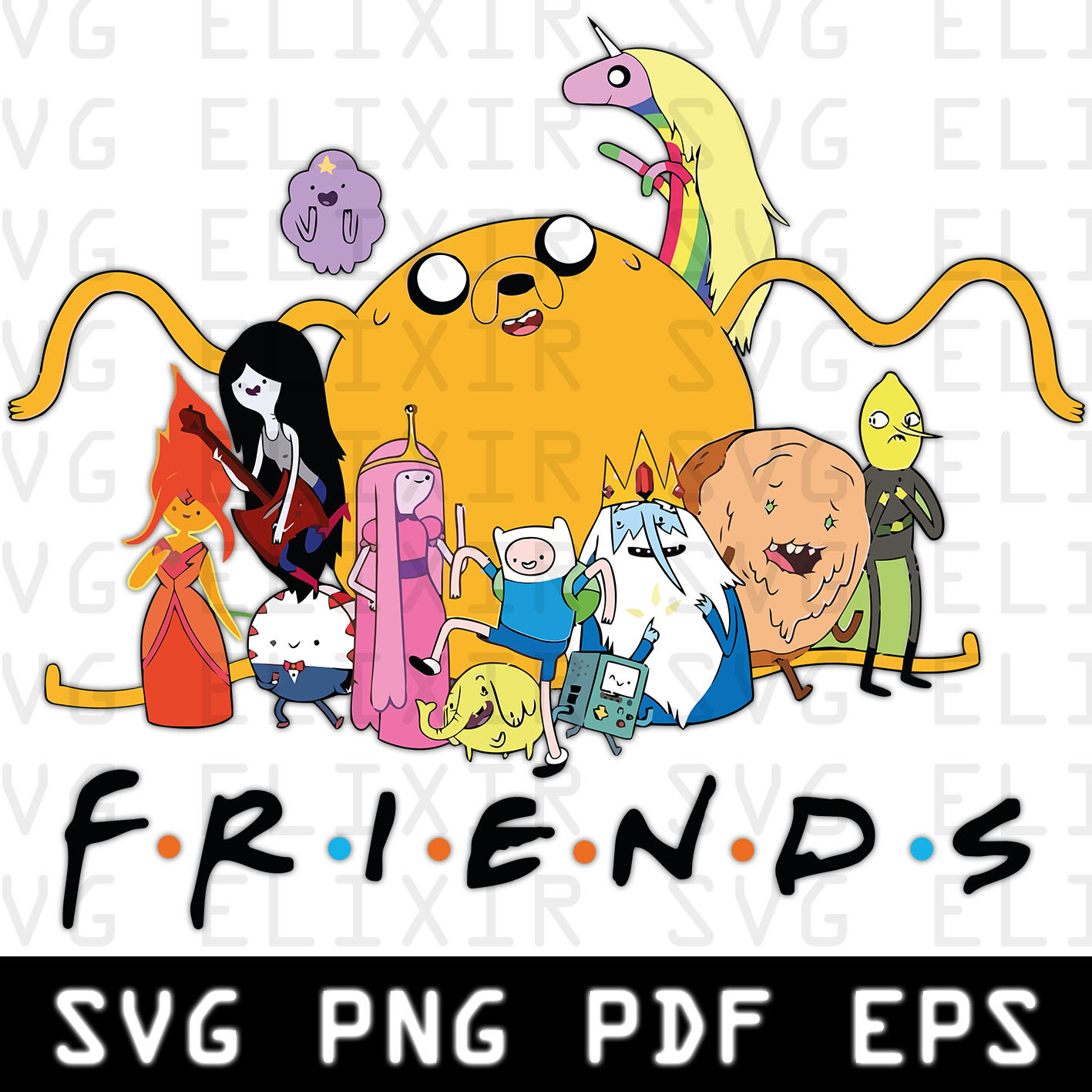Adventure Time Friends SVG Adventure Time Friends Vector - Etsy