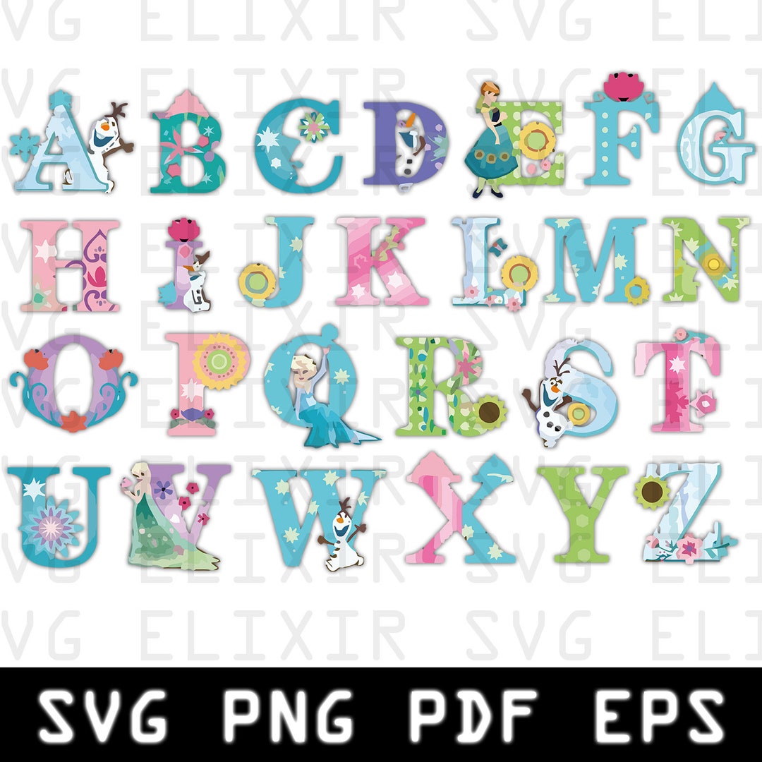 Frozen SVG Frozen Vector Frozen Font SVG Frozen Font Etsy