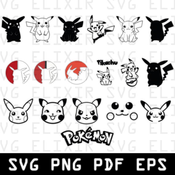 Pokemon Pokeball Monogram Frame SVG Cut File Cricut Clipart Dxf Png