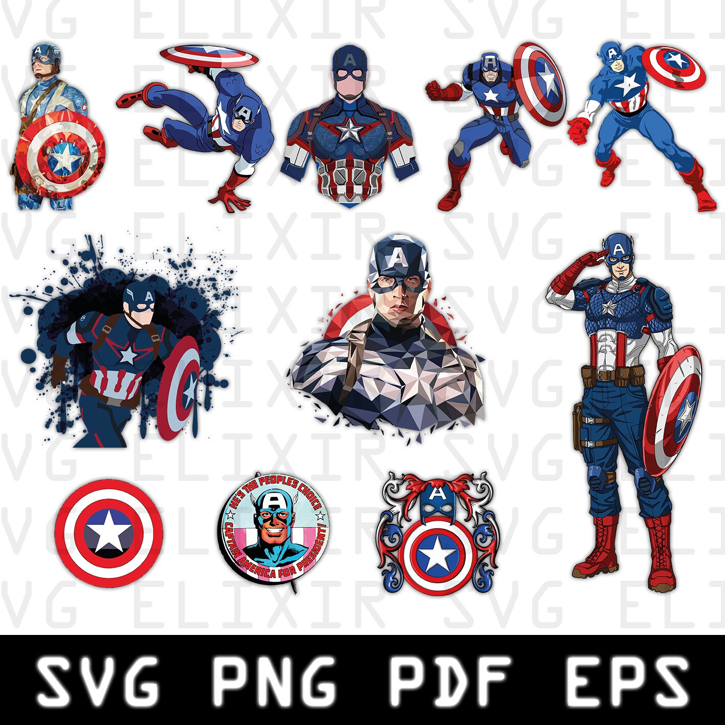 Captain America Png - Etsy Captain America Png - Etsy