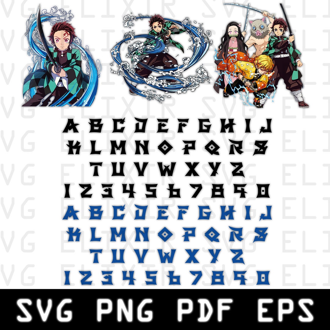 Anime SVG Anime Vector Anime Font SVG Manga SVG Manga - Etsy Portugal