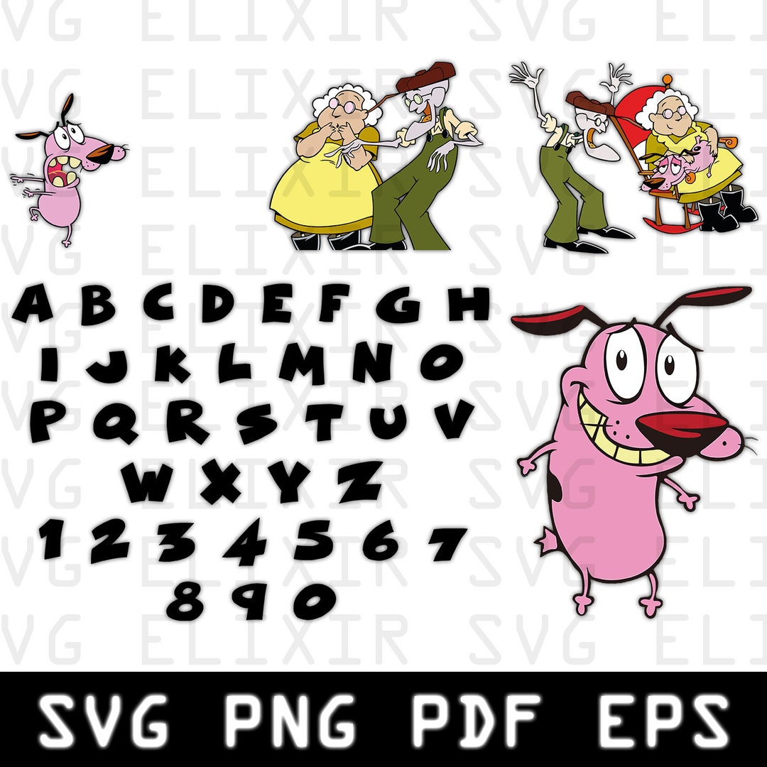 Courage the Cowardly Dog SVG Courage the Cowardly Dog Vector - Etsy