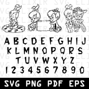 Flintstones SVG Flintstones Vector Flintstones Font SVG - Etsy