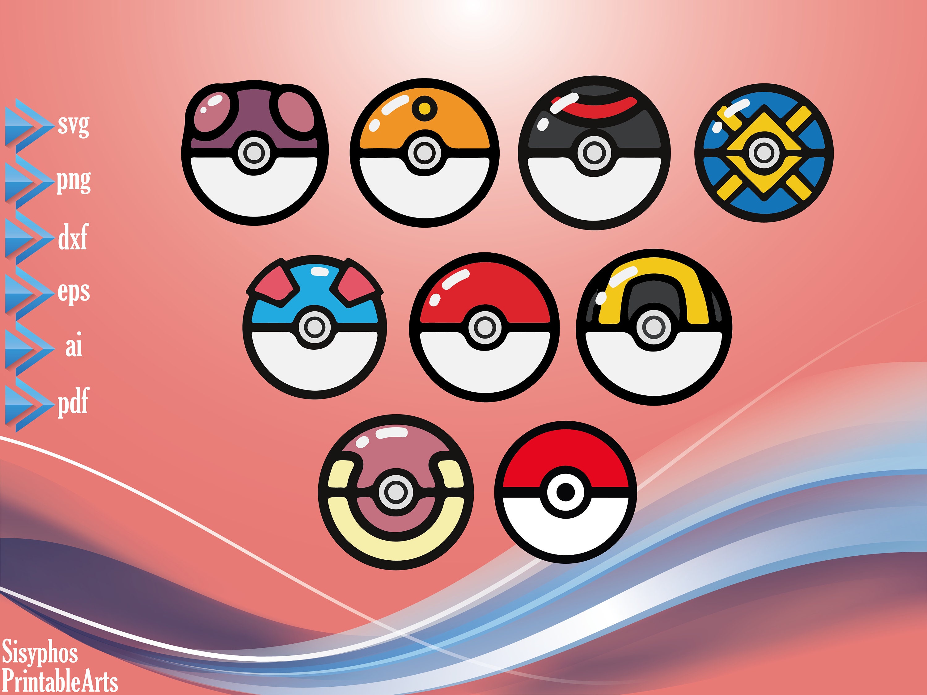 Pokemon Ball Svg Bundle Pokemon Balls Stickers Pokemon Svg - Etsy Canada