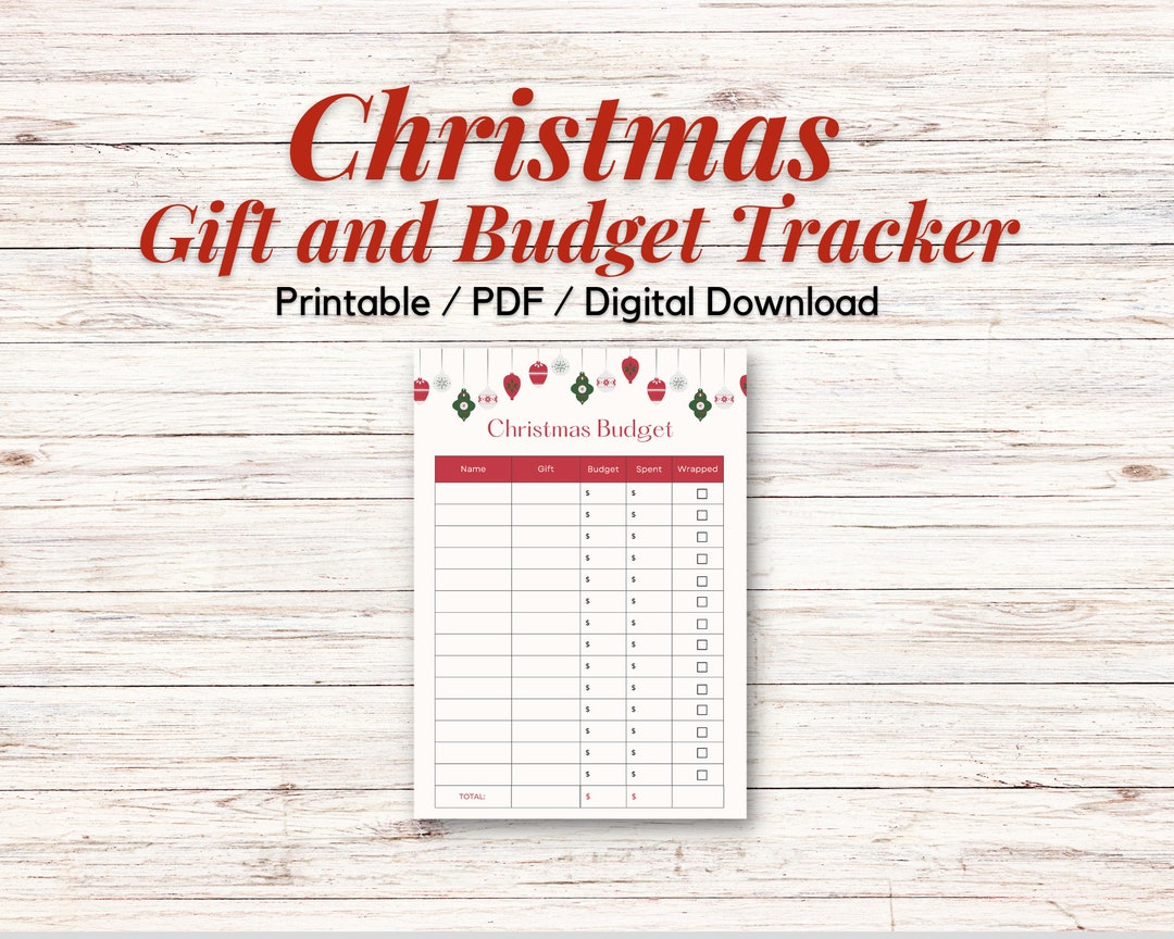 Christmas Gift Planner Printable Gift and Budget Tracker Holiday Christmas Gift Planner Printable Gift and Budget Tracker Holiday