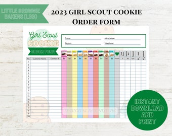 2024 Girl Scout Cookie Order Form Template | Little Brownie Bakers (LBB ...