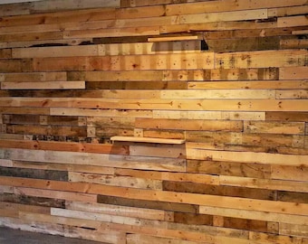 Reclaimed Pallet Wood Best Quality Timber UK Shipping Rustic Pallet Wood Wall Cladding, Ready to Fit 1 sq m to 100 sq m. Beautiful UK Stock