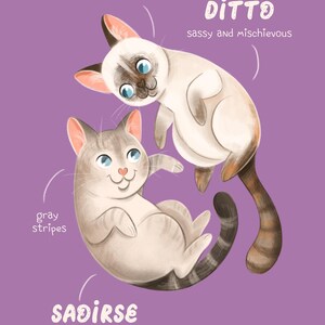 Haustier Portrait Zeichnung, Lustige Katzen Illustration, Haustier Zeichnung vom Foto, Niedliche Illustration Tier, Haustier Andenken