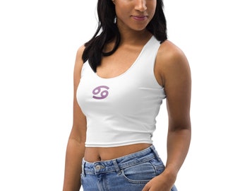 Cancer Zodiac Sign Crop Top-Horoscopes/For her/Gift
