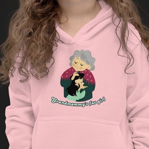 Grandma Grandmommy's fav girl Hoodie-Grandma's love/Grand daughter gift