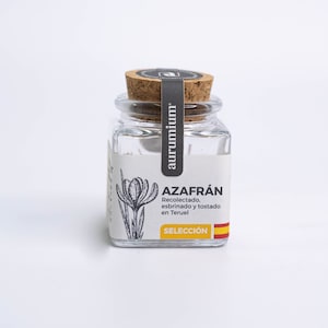 Aurumium / Safranstränge, Auswahl aus Teruel, 1 g Glas / Spanischer Safran Crocus Sativus / Natives Produkt / Natürliches Paella-Gewürz