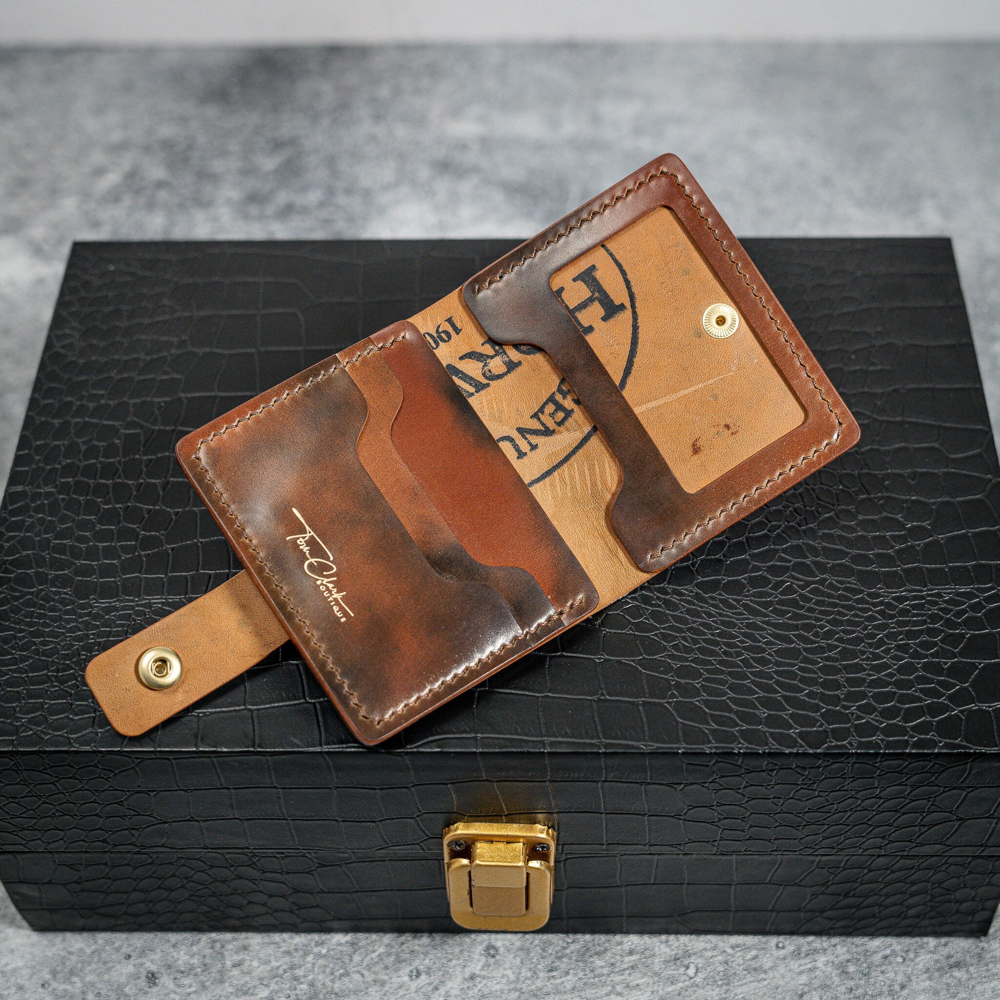 90 Horween Shell Cordovan & French Chèvre Combo Bifold Wallet