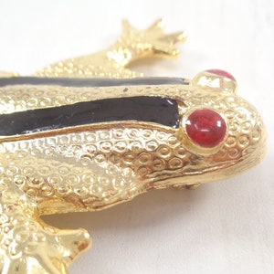 Very Large Vintage Frog/Toad Brooch, Unusual, Gold Tone, 70s Statement Pin image 3