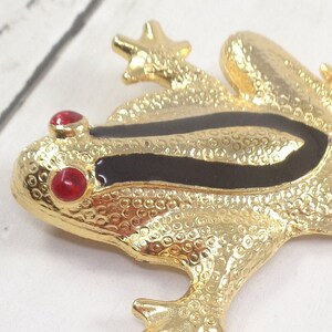 Very Large Vintage Frog/Toad Brooch, Unusual, Gold Tone, 70s Statement Pin image 2