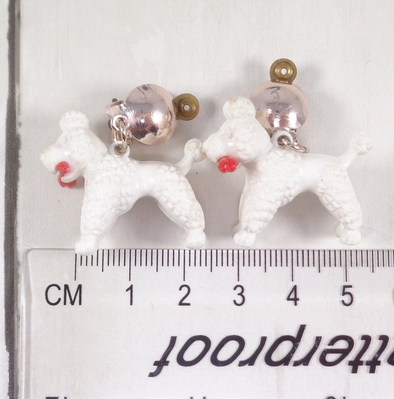 Vintage 1950s Poodle Dog Clip on Earrings Etsy