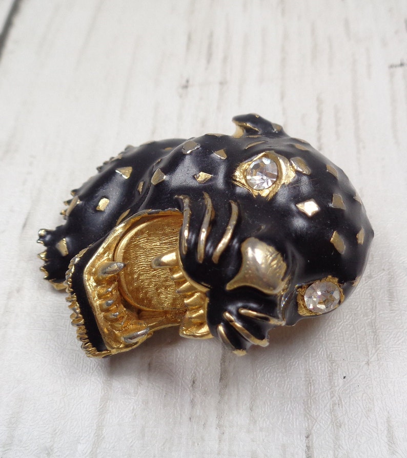 Large Vintage Leopard/Panther Brooch Unsigned 1940s-1950s Hattie Carnegie image 5