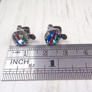 Vintage 1950s Rainbow Crystal Clip-On Earrings 画像 5