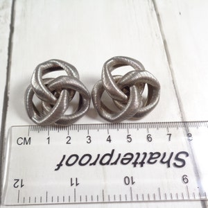 Vintage Askew of London Designer Silver Tone Clip On Earrings image 9