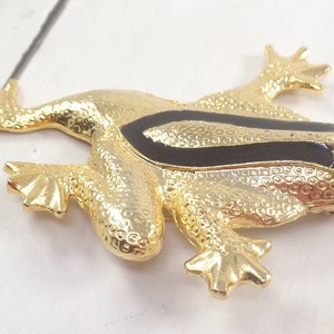 Very Large Vintage Frog/Toad Brooch, Unusual, Gold Tone, 70s Statement Pin image 4