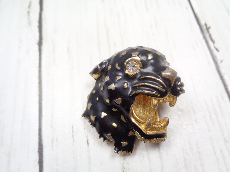 Large Vintage Leopard/Panther Brooch Unsigned 1940s-1950s Hattie Carnegie image 6