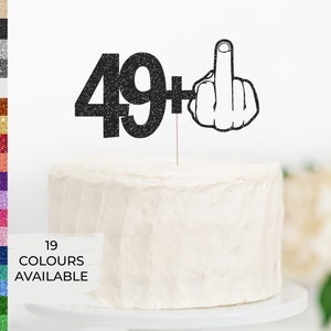 49+1 Cake Topper, 50th Birthday Topper, Funny Cake Topper, 50th Birthday Party, Adult Party,Fuck 50 Decoration,Funny Humour 40th,Funny 50th
