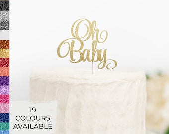 Oh Baby Cake Topper, Baby Shower Cake Topper, Gender Reveal Cake Topper, Baby Topper, Centerpiece, Name Decoration, Baby Decor