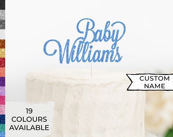Baby Custom Cake Topper, Baby Shower Name Cake Topper, Gender Reveal Cake Topper, Baby Topper, Centerpiece, Name Decoration, Baby Decor