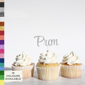 Prom Graduation Cupcake Topper, Prom Party Cupcake Topper, Cardstock Topper, Name Topper, Cupcake, Prom Party Decoration, Decoration