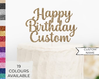 Custom Cake Topper, Custom Happy Birthday Cake Topper, Cardstock Cake Topper, Name Topper, Centerpiece, Name Decoration, Party Decoration