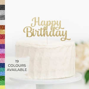 Happy Birthday Topper, Happy Birthday Cake Topper, Any Age Cake Topper ...