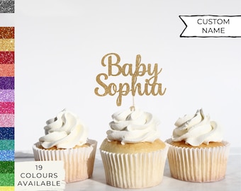 Baby Custom Cake Topper, Baby Shower Name Cake Topper, Gender Reveal Cake Topper, Baby Topper, Centerpiece, Name Decoration, Baby Decor