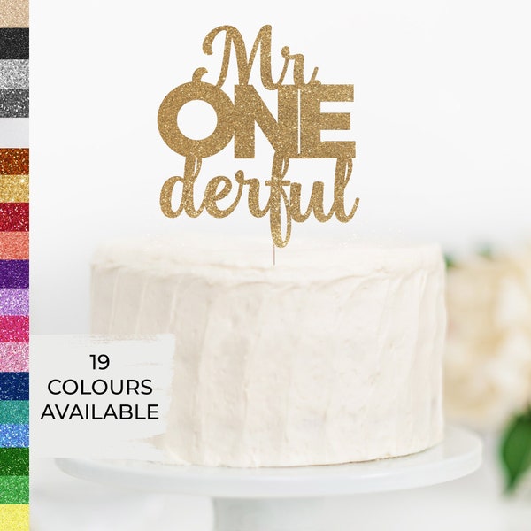 Mr ONEderful Cake Topper, 1st Birthday Cake Topper, Onederful Cardstock Cake Topper,Mr One derful Topper,Centerpiece, Party,Mrs One derful