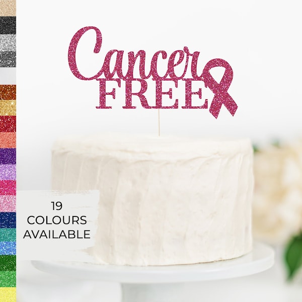 Cancer Free Cake Topper, Cancer Survivor Cancer Free Party,Bye Chemo,F Cancer,Cardstock Topper,Cancer Free Celebration,Cancer Awareness