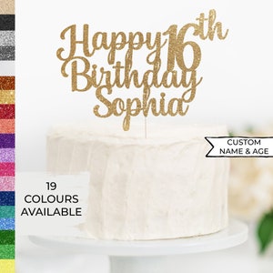 Décoration de gâteau personnalisée, Décoration de gâteau de joyeux anniversaire personnalisée, Décoration de gâteau en papier cartonné, Décoration de nom, Pièce maîtresse, Décoration de nom, Décoration de fête