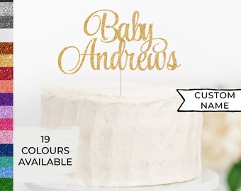Baby Custom Cake Topper, Baby Shower Name Cake Topper, Gender Reveal Cake Topper, Baby Topper, Centerpiece, Name Decoration, Baby Decor