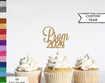 Prom 2023 Graduation Cupcake Topper, Prom Party Cupcake Topper, Cardstock Topper, Name Topper, Cupcake, Prom Party Decoration, Decoration