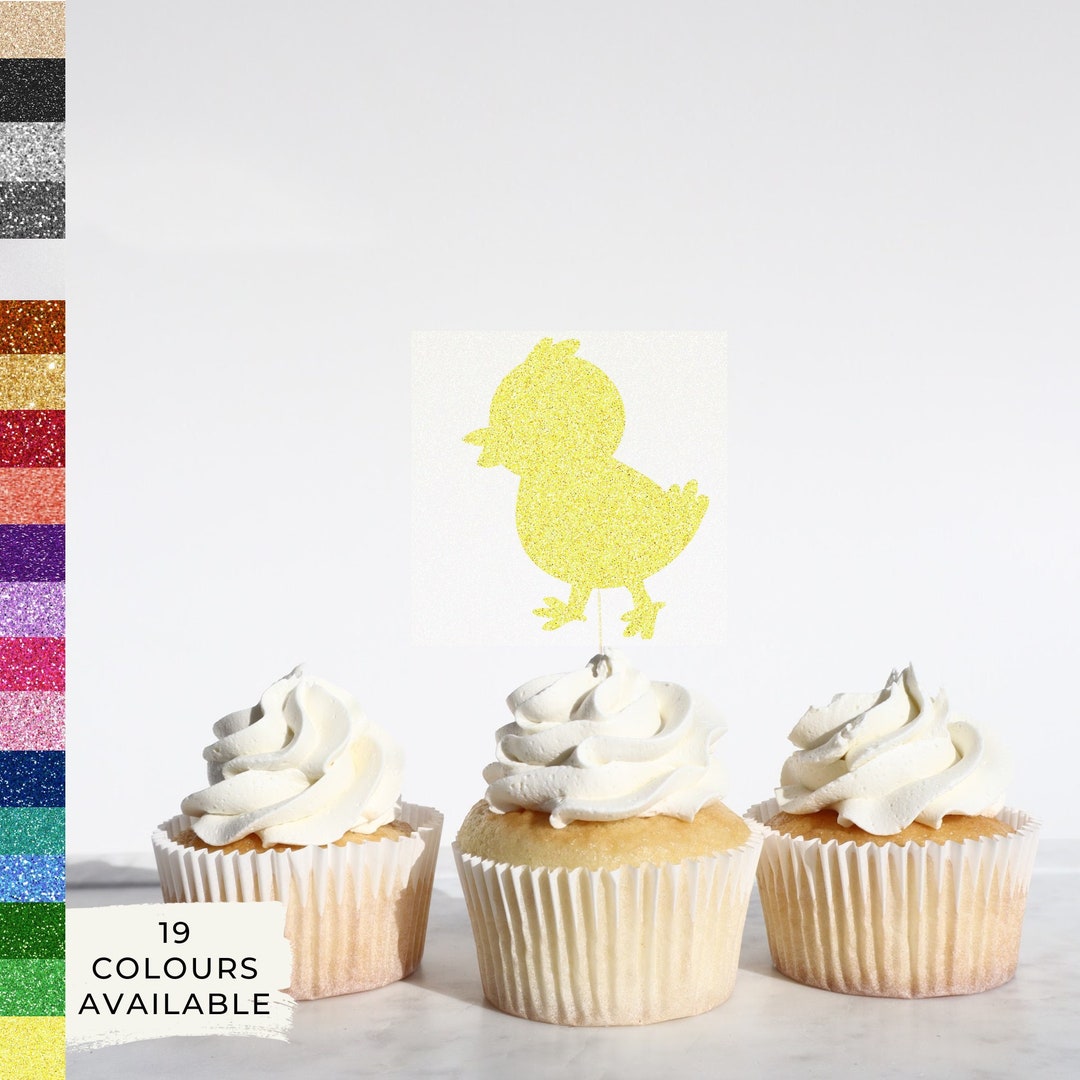 Chick Cupcake Topper, Easter Cupcake Topper, Farm Animals Cupcake ...